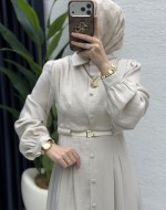 Efla Elbise Tesettür Giyim Taş Rengi