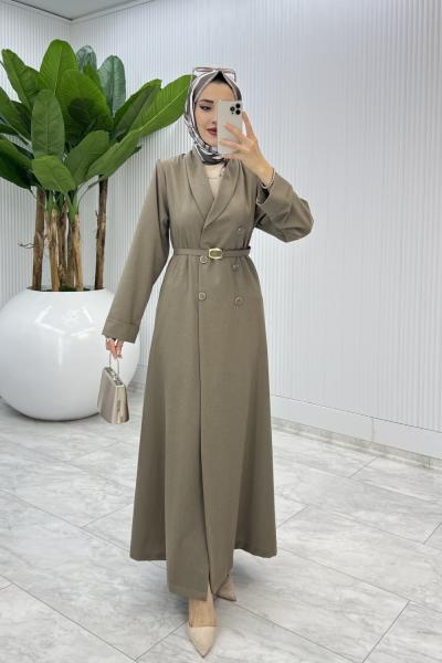 Toprak Premium Sahra Ferace Elbise Tesettür Giyim Toprak