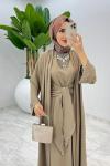 Toprak Premium Sofia Abaya Takım Tesettür Giyim Toprak