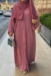 Mahra Abaya Pembe