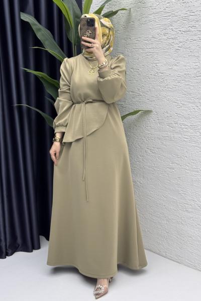 Dila Elbise Tesettür Giyim Yeşil