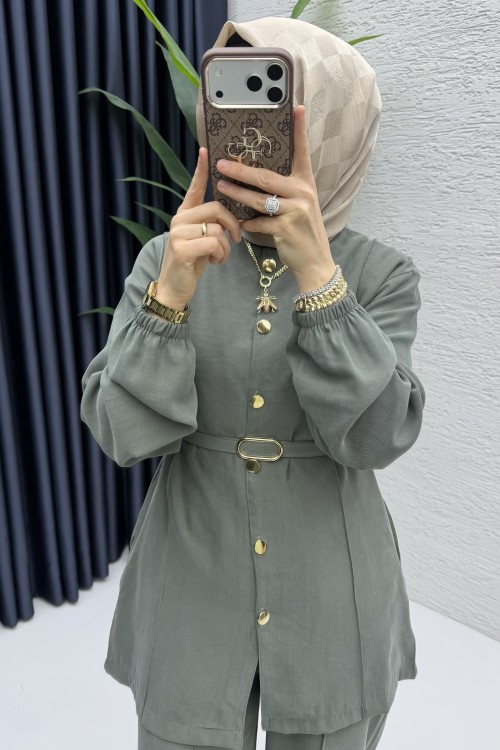 Firuze Pantolon Takım Küf Yeşili