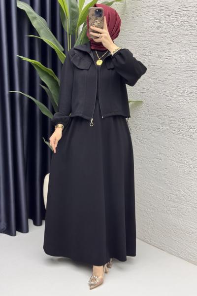 Hazal Elbise Takım Siyah