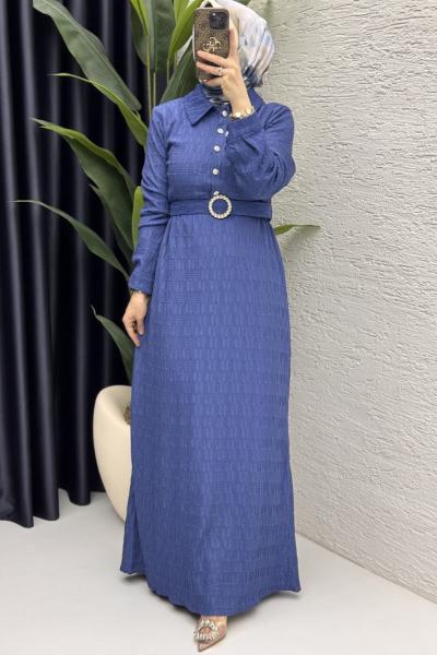 İncilay Elbise İndigo