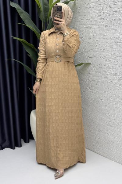 İncilay Elbise Camel