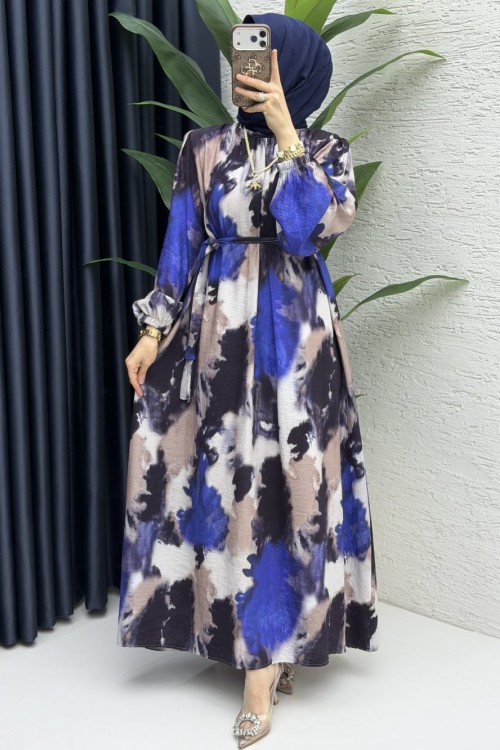 Lerzan Elbise Tesettür Giyim Lacivert