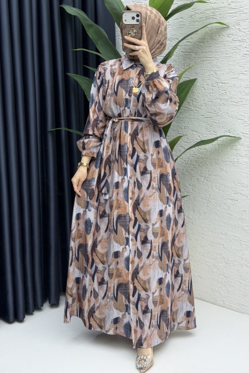 Nefise Elbise Tesettür Giyim Toprak