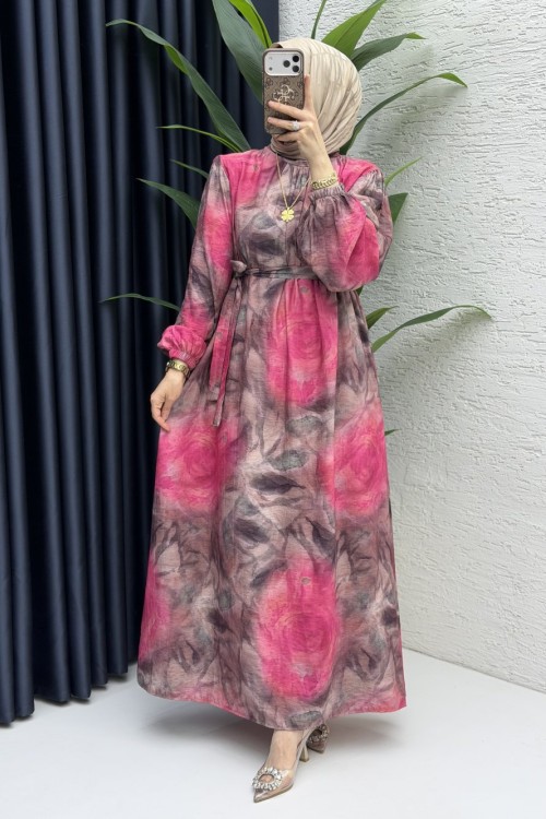 Pare Elbise Tesettür Giyim Gül