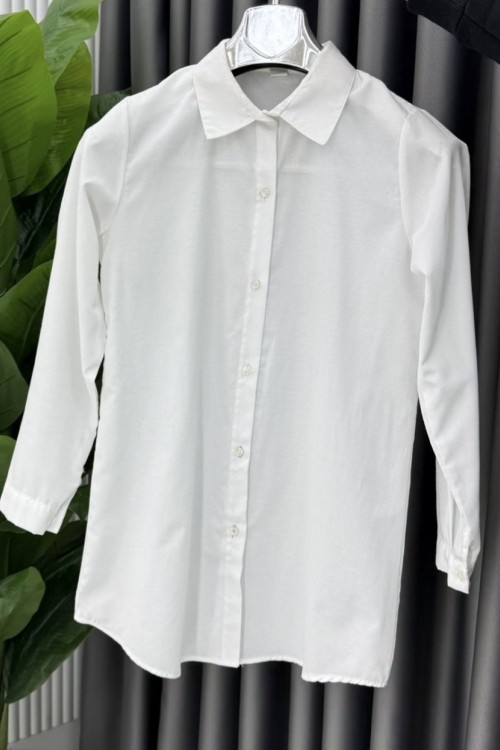 Poplin Gömlek Beyaz