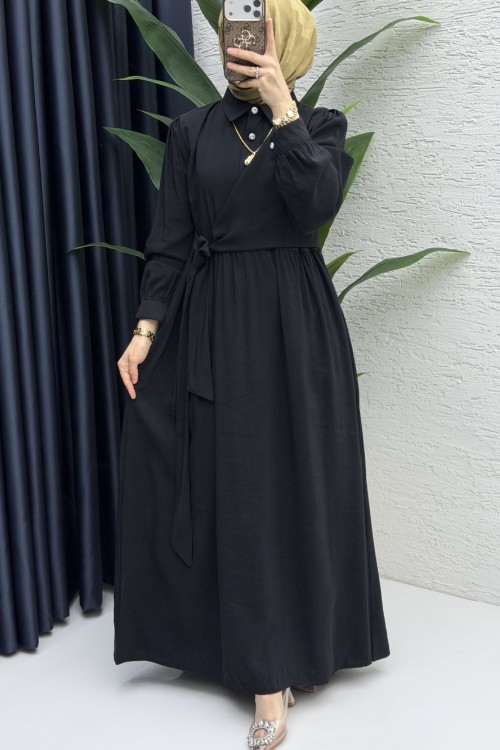Sadem Elbise Tesettür Giyim Siyah