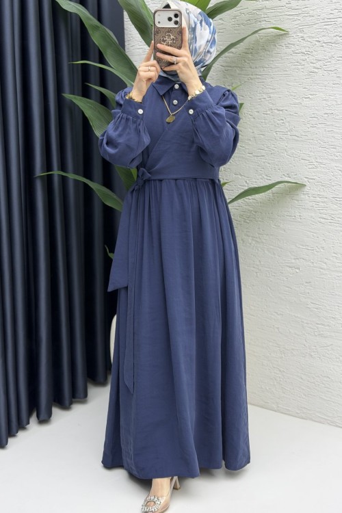 Sadem Elbise Tesettür Giyim Lacivert