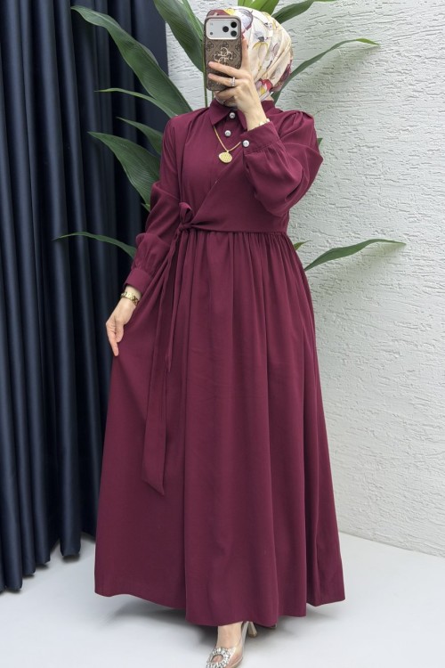 Sadem Elbise Tesettür Giyim Vişne