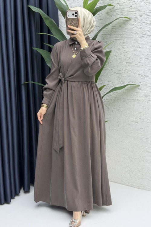 Sadem Elbise Tesettür Giyim Kahve