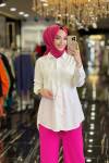 6916 Tencel Tunik Ekru