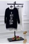 Tesettür Yazılı SweatShirt Siyah Siyah